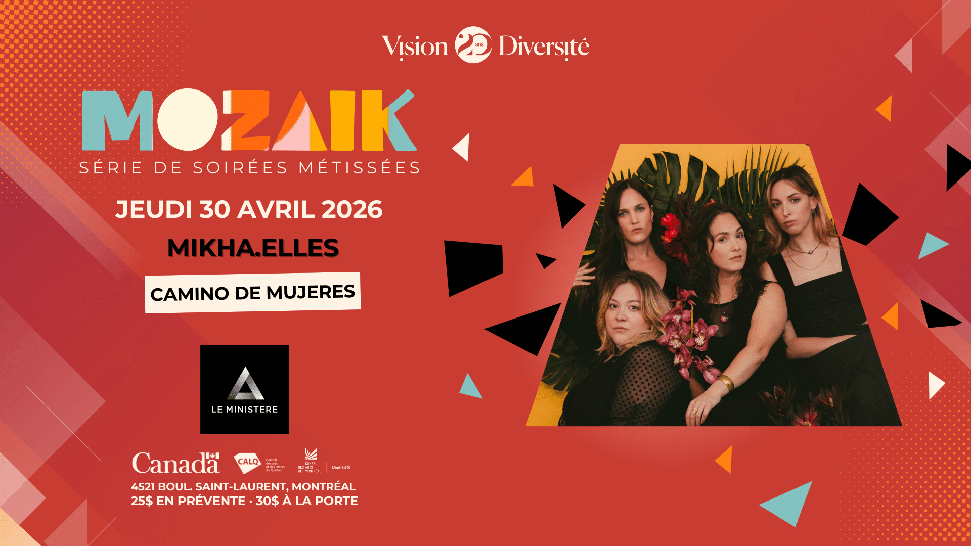 Affiche colorée de l'événement 